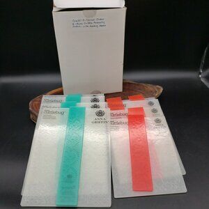 Anna Griffin Cuttlebug 8 Embossing Folders & Borders Set Craft Lot Floral Damask